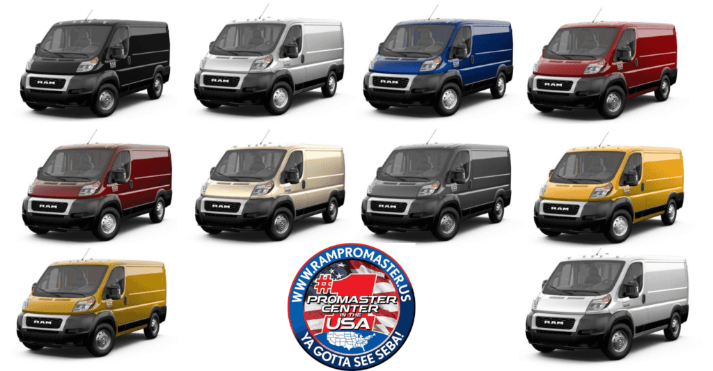 2021 RAM PROMASTER COLORS PAINT Jack Phelan Dodge Chrysler Jeep Ram