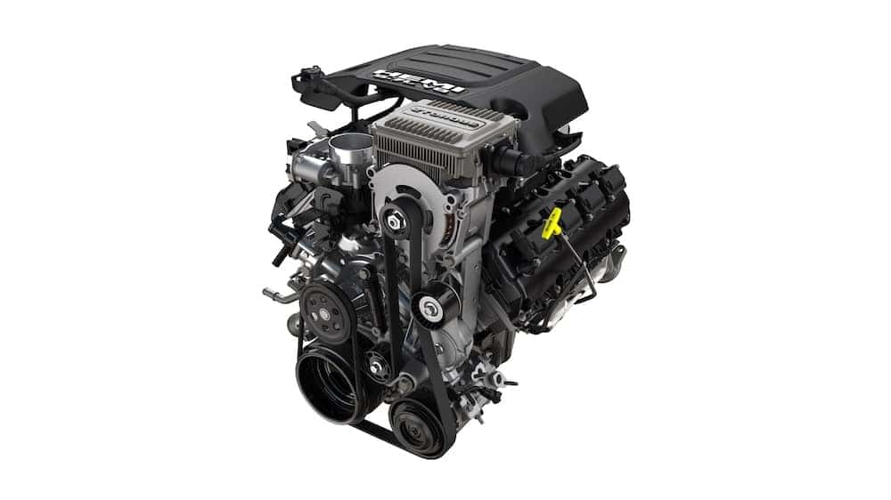 Supercharged 5.7L HEMI® V8 engine of the 2026 Ram 1500 DC650
