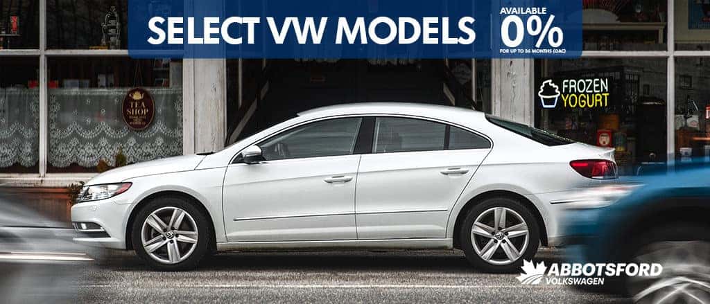 Abbotsford Volkwagen has available 0% (OAC) on a huge selection of our current inventory!