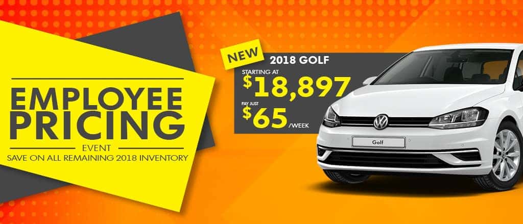 Employee Pricing is on now at Abbotsford Volkswagen!