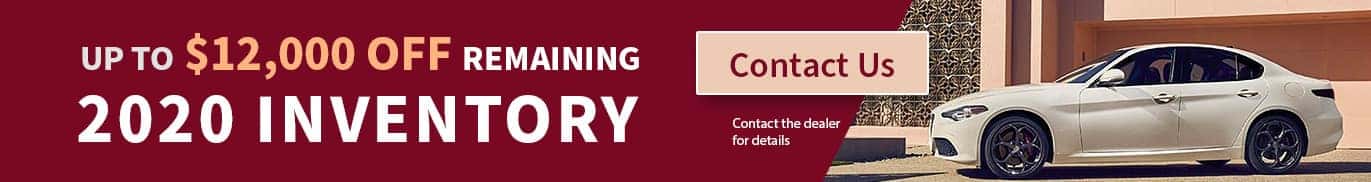 Up To $12,000 off 2020 Inventory Banner