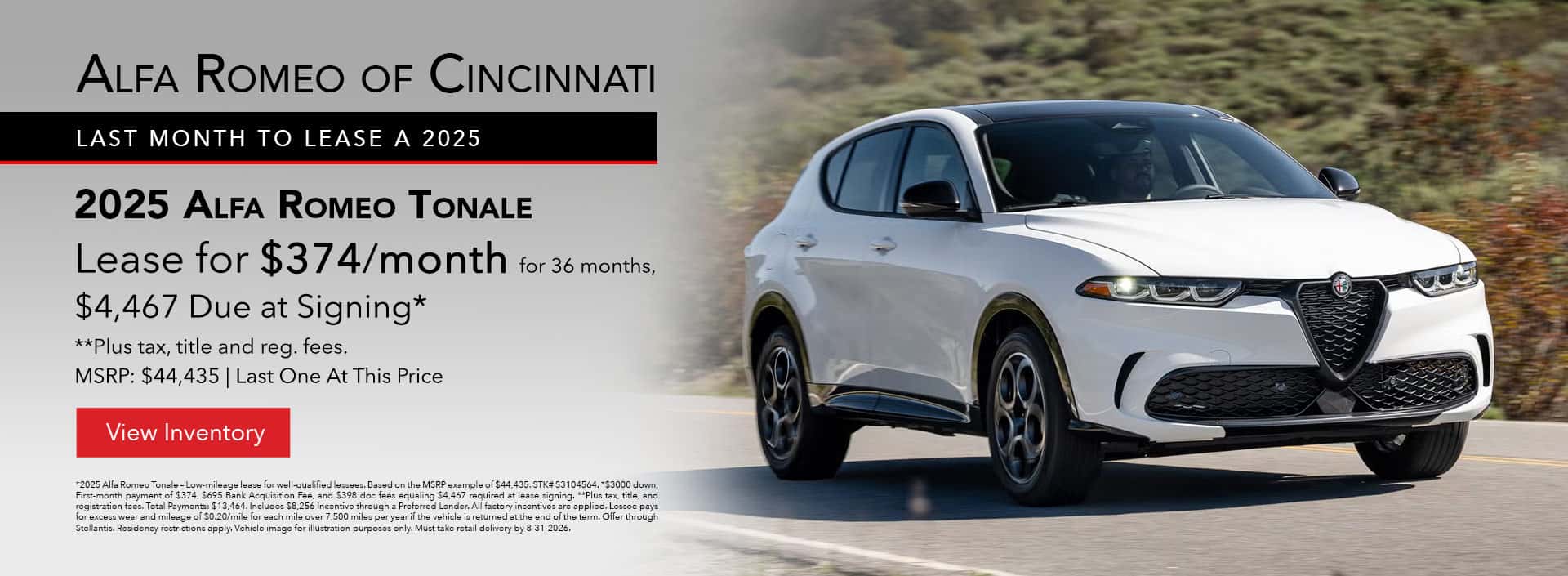 TONALE LEASE OFFER
