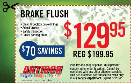 $129.95 Brake Flush - Clean & Deglaze Brake Linings, Adjust Brakes, Safety Inspection, and Parking Brake Check, a savings of $70