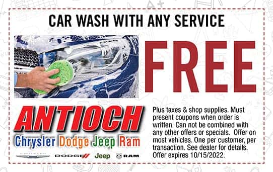 Free car wash with any service