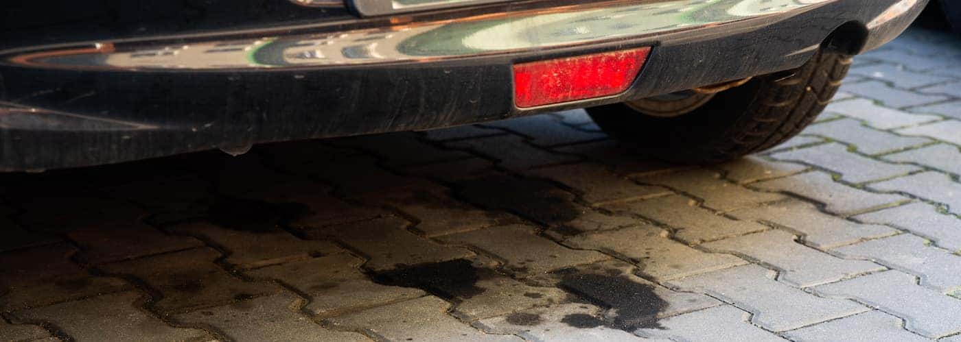 green liquid leaking from car exhaust