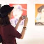 Woman Visiting Art Gallery Lifestyle Concept