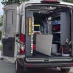 2020 Ford Transit interior from the rear