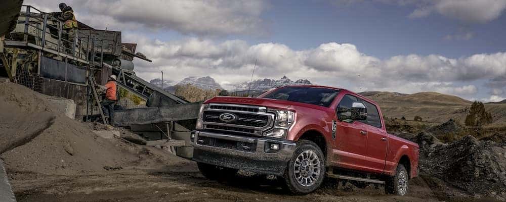 2020 Ford Super Duty on a job site