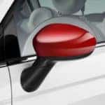 2017 Fiat 500 Red Colored Mirror Caps