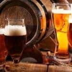 Beer Glasses and Barrel Brewery