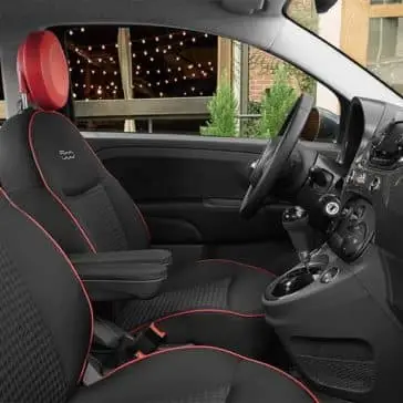 2017 Fiat 500 Interior Black Red Accents