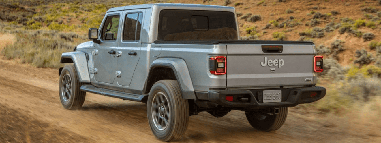 2020 Jeep Gladiator off-roading on a trail