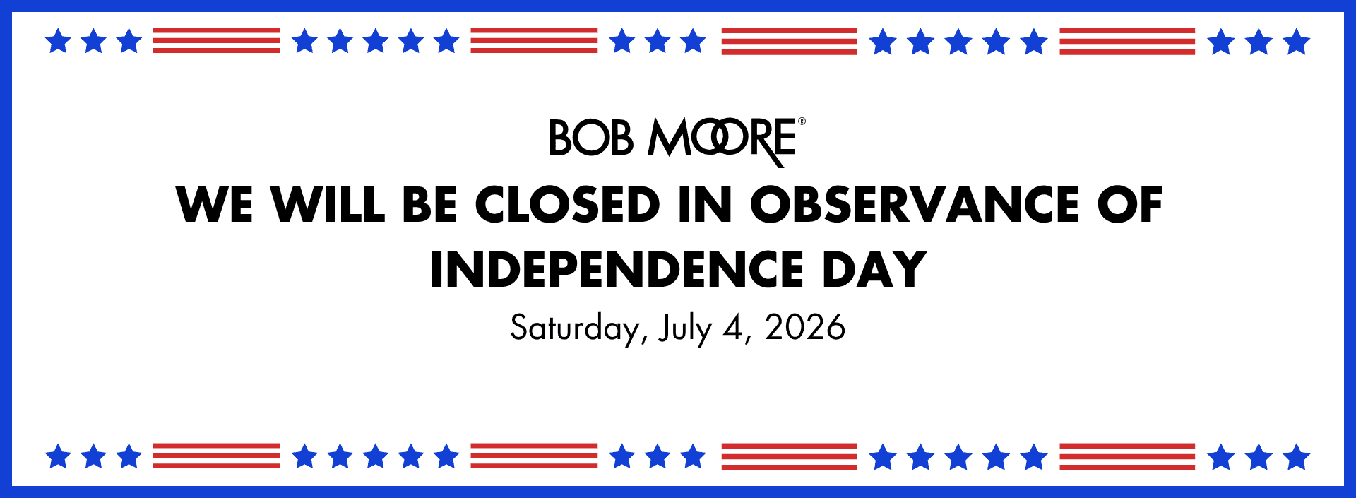 Closed for independence day