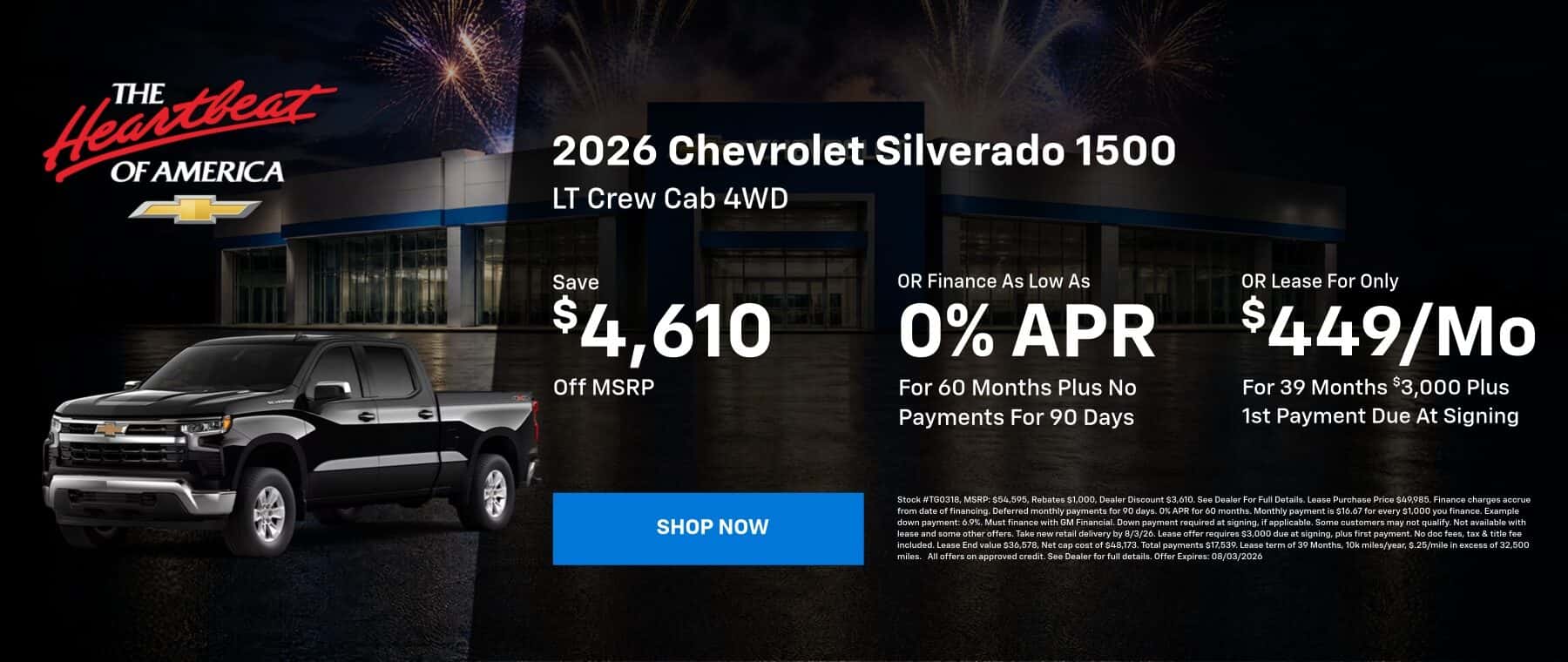 2026 Chevy Silverado Lease Special