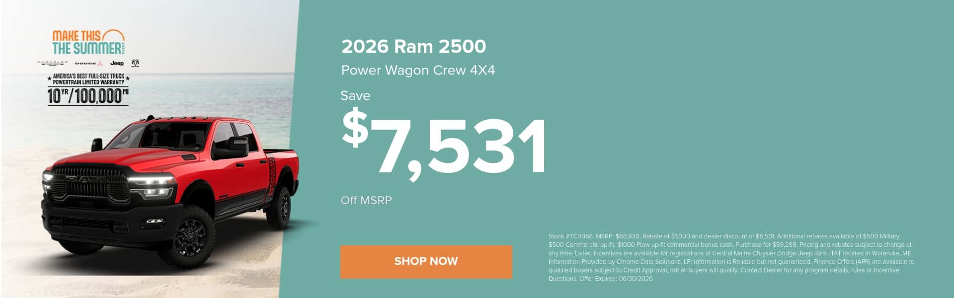 2026 Ram 2500 Special Save $7,531 Off MSRP