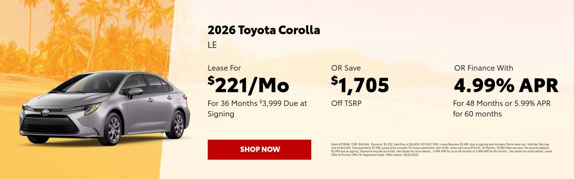 2026 Toyota Corolla Summer Special Offers And Deals