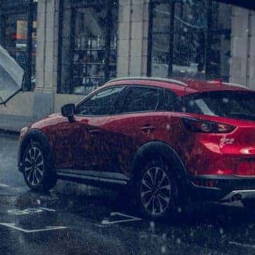 2019 Mazda CX-3 driving in the rain