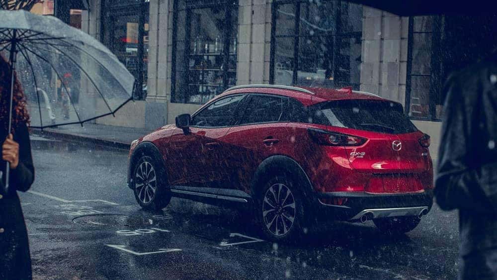 2019 Mazda CX-3 driving in the rain