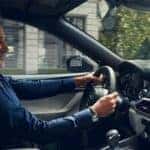 Man driving a Mazda CX-9