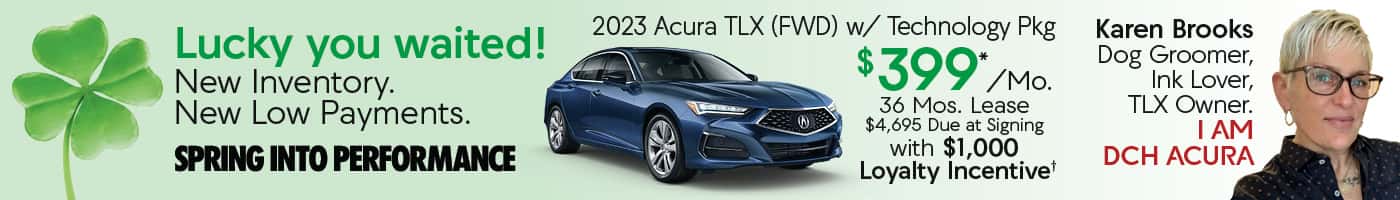 2023 Acura TLX Lease $399/mo for 36 mos