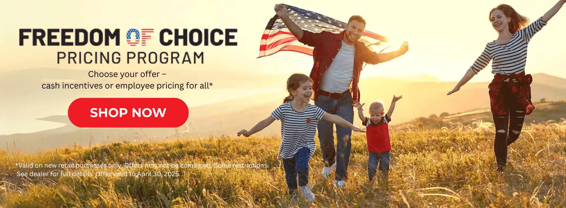 Choose Employee Price or Cash Incentives