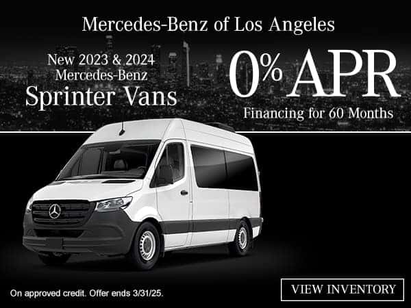 0% APR Financing for 60 Months on New 23' and 24' Sprinter Vans