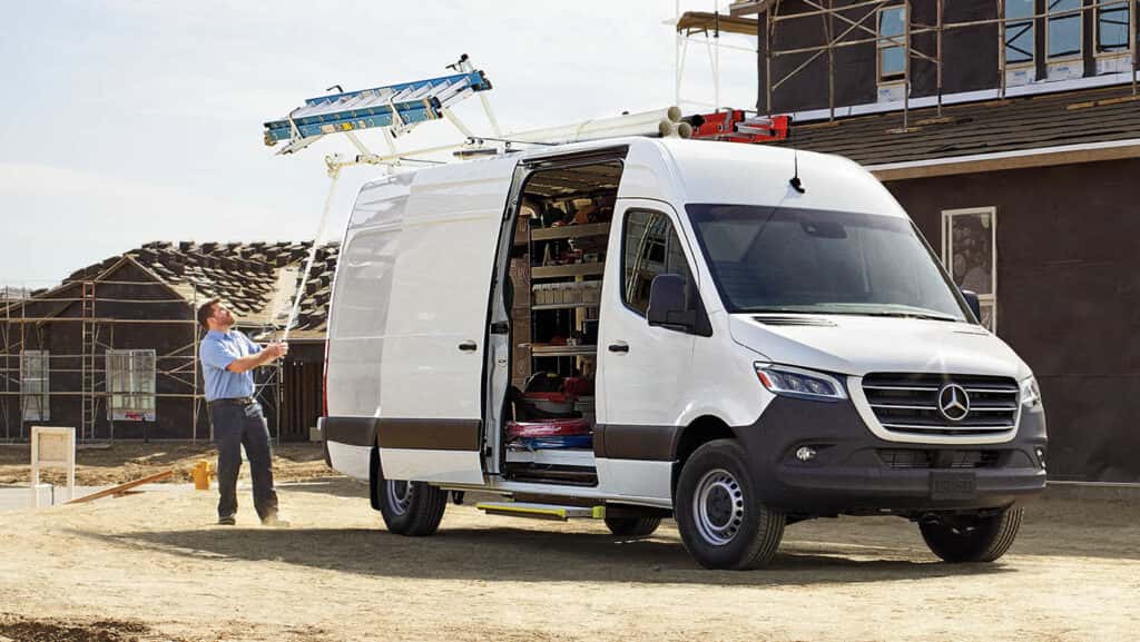 Exterior of a 2026 Mercedes-Benz Sprinter Cargo Van