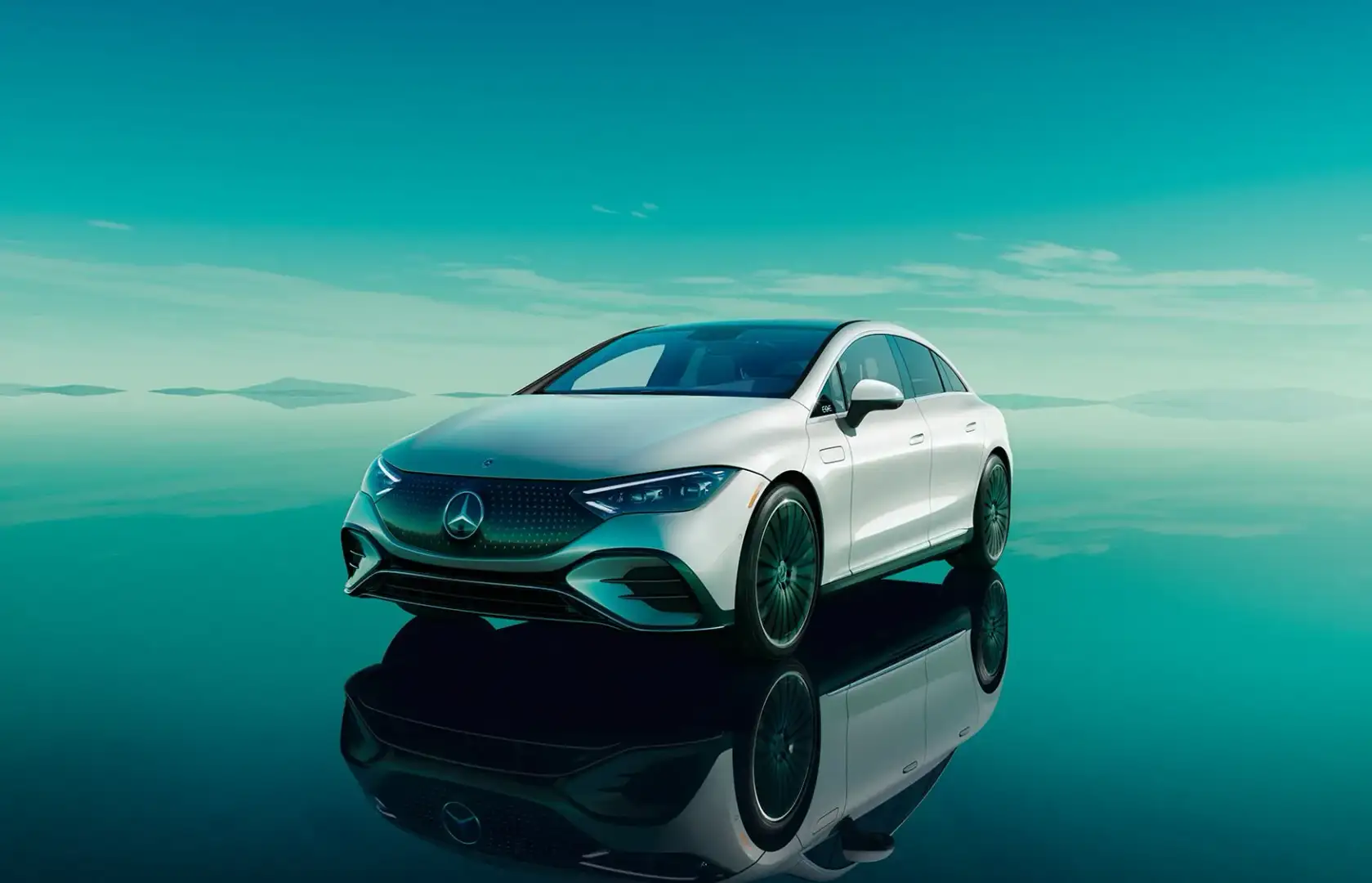 Exterior de un Mercedes-Benz EQE Sedán 2026