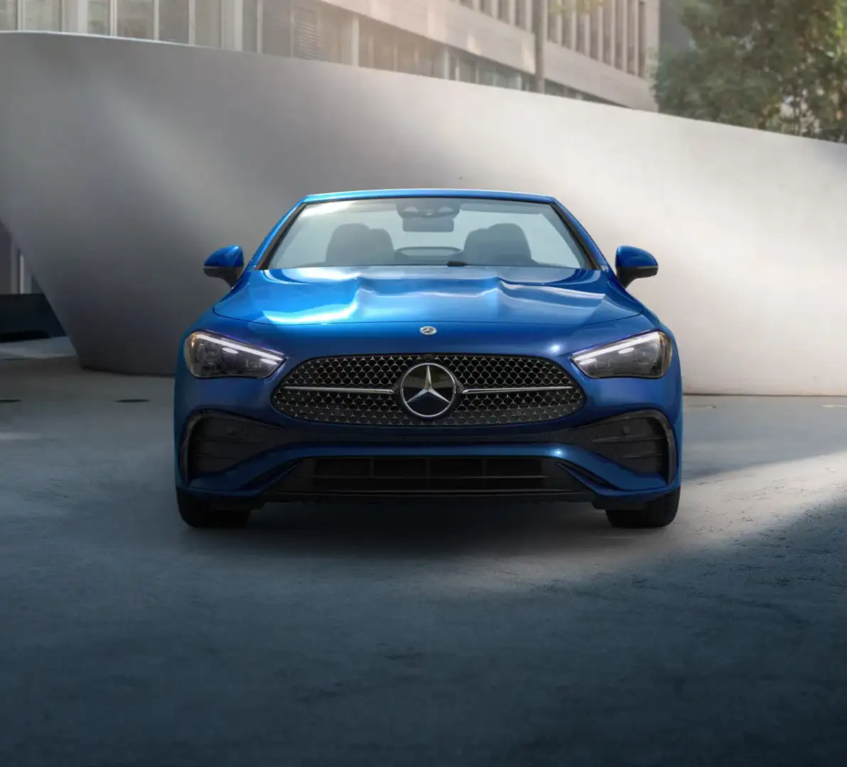 Front view of a 2026 Mercedes-Benz CLE Cabriolet