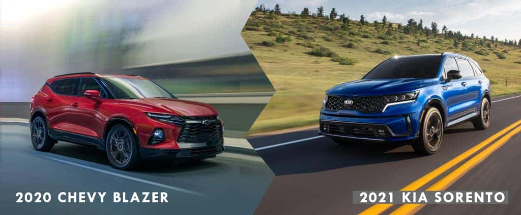 2021 Kia Sorento vs 2020 Chevrolet Blazer