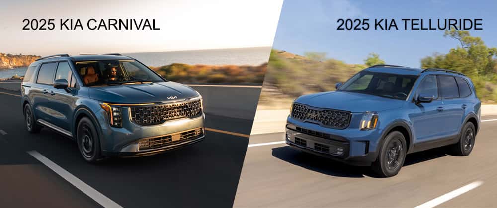 2025 Kia Telluride and 2025 Kia Carnival