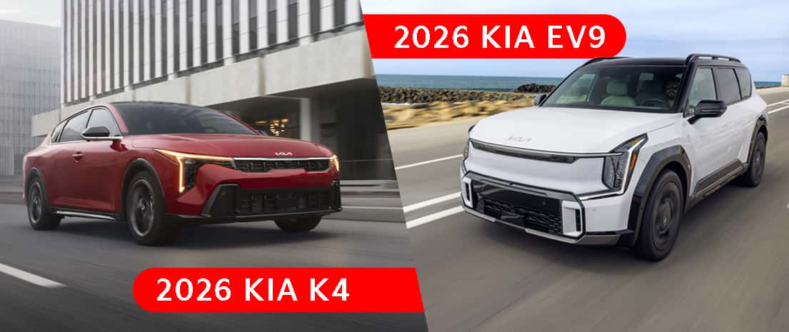 2026 Kia K4 and 2026 Kia EV9