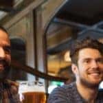 men drinking beer