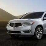 2020 Acura MDX with mountains in the background
