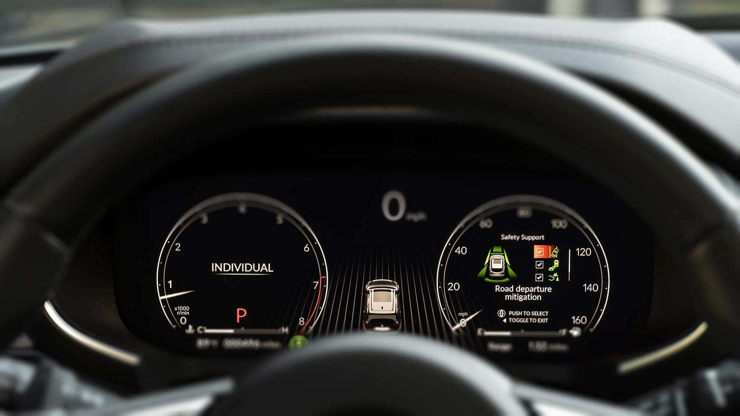 2026 Acura MDX Safety Features Readout on the Gauge Cluster