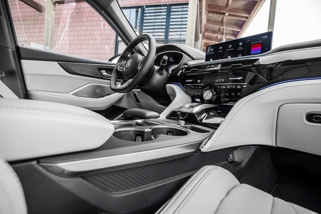 2026 Acura MDX Orchid White Interior view of the front cabin