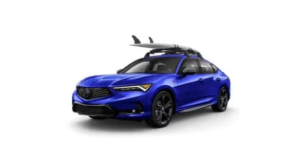 2025 Acura Integra with surfboard roof attachment accessory package for outdoor adventure