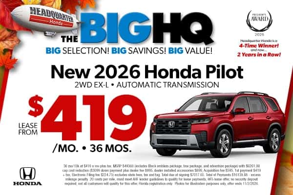 <center>New 2026 Honda Pilot 2WD EX-L</center>