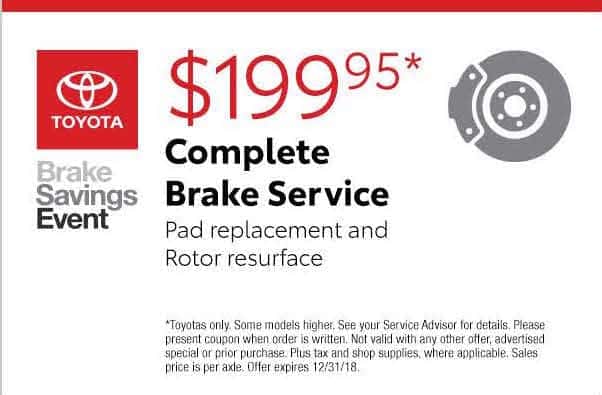 December Brake Savings Event