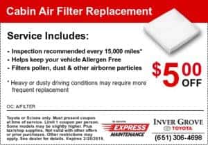 coupon-toyota-cabin-air-filter-services