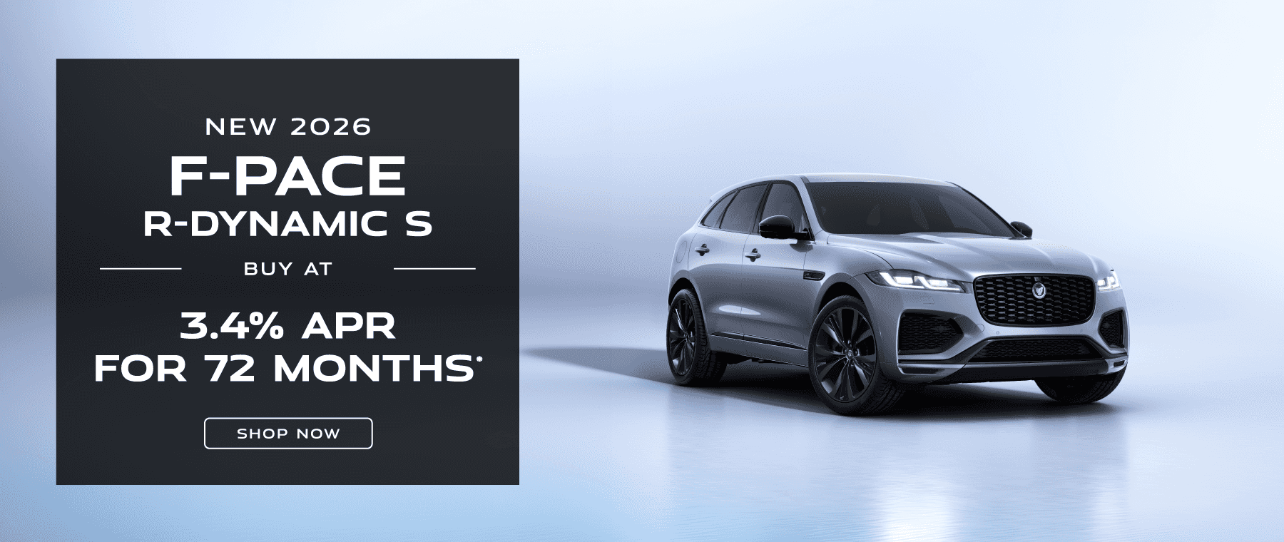 2026 F-PACE R-Dynamic S : Buy at 3.4% APR for 72 months