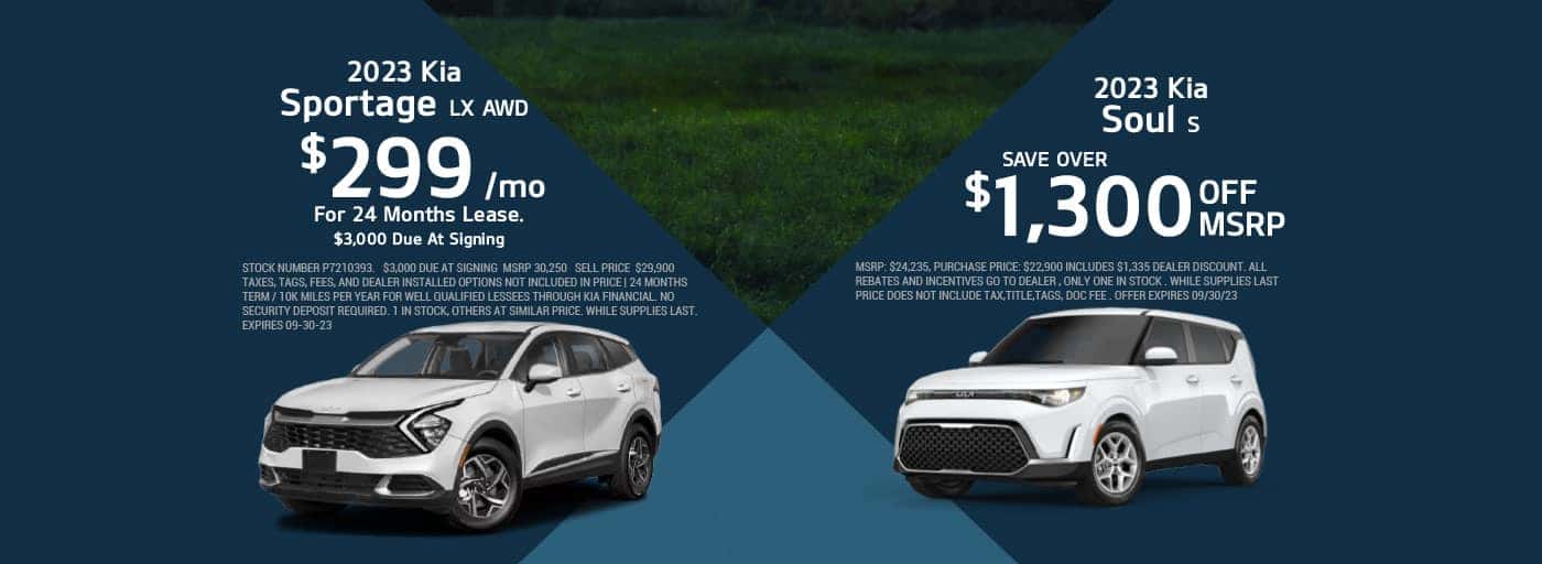 Lease a 2023 Sportage for $299/mo