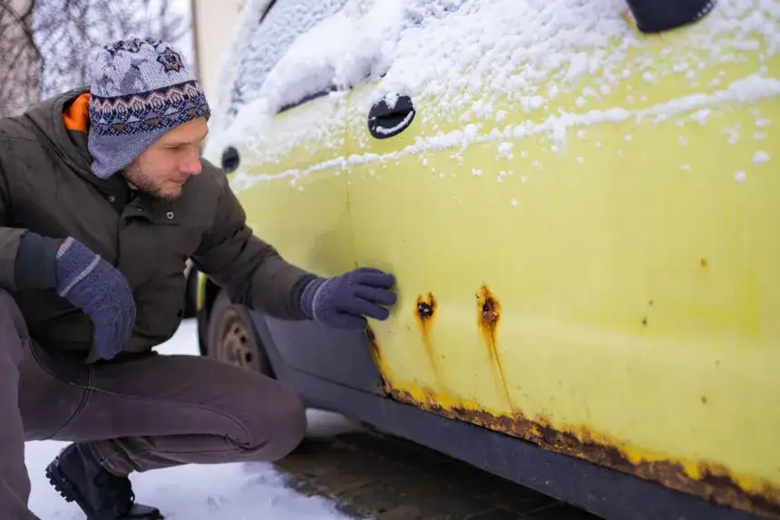 Road salt car damage