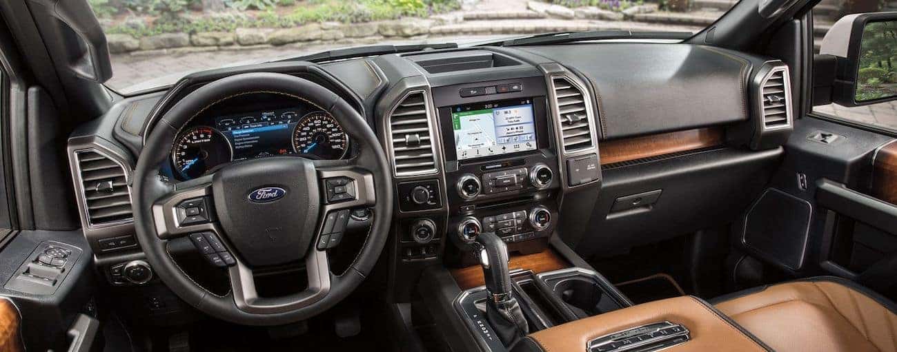 The high tech interior of the 2019 Ford F-150