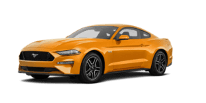 A bright yellow 2019 Ford Mustang from Cincinnati Ohio dealer Kings Ford