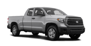 A gray 2019 Toyota Tundra vs the 2019 Ford F-150 in a model shootout