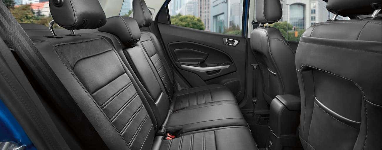 The black backseat of a 2019 EcoSport