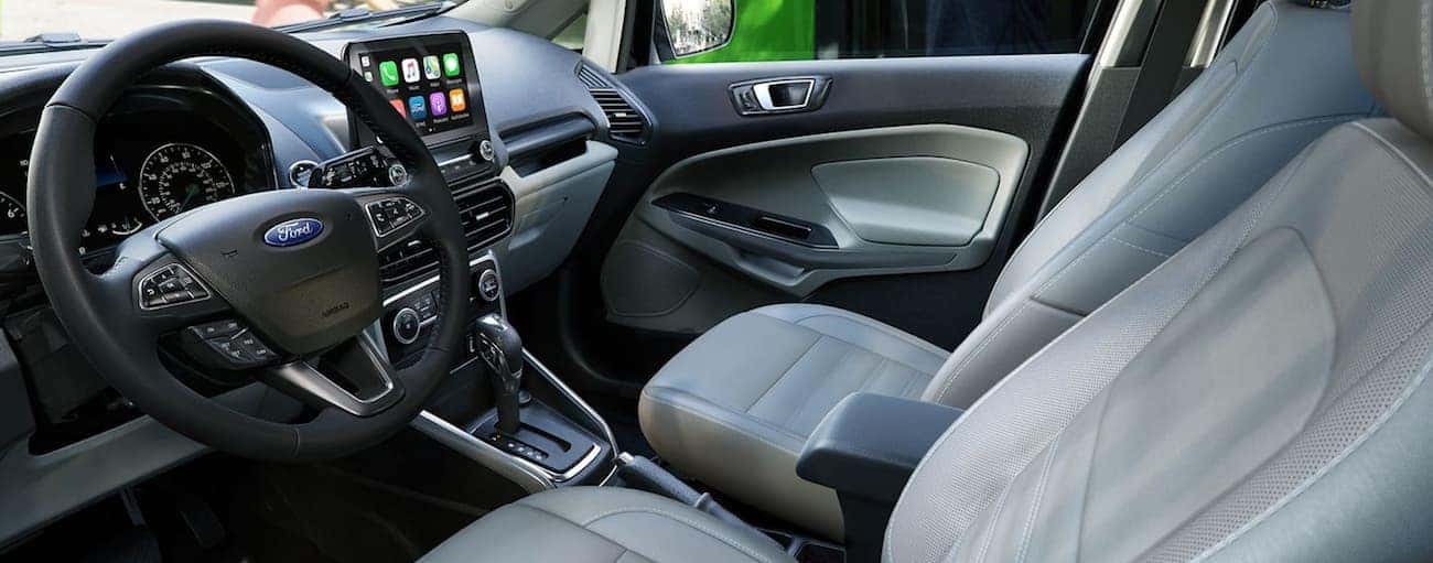 A look at a gray interior of a 2019 Ford EcoSport