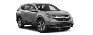A silver 2019 Honda CR-V is shown from a side angle facing right.