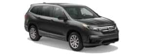 A grey 2019 Honda Pilot is facing right.